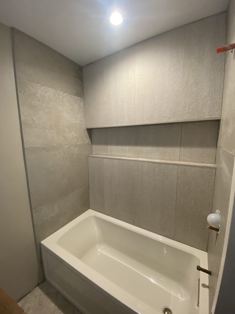 tub and shower niche